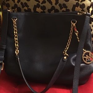 Michael Kors Navy Leather Handbag